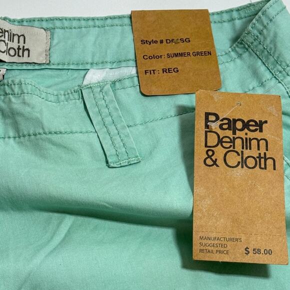 Paper Denim & Cloth Mint Green Preppy Shorts Size 34 - Picture 3 of 6